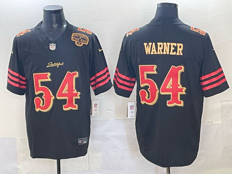 Men Nike San Francisco 49ers #54 Warner black Limited NFL 2025 Jersey 0013